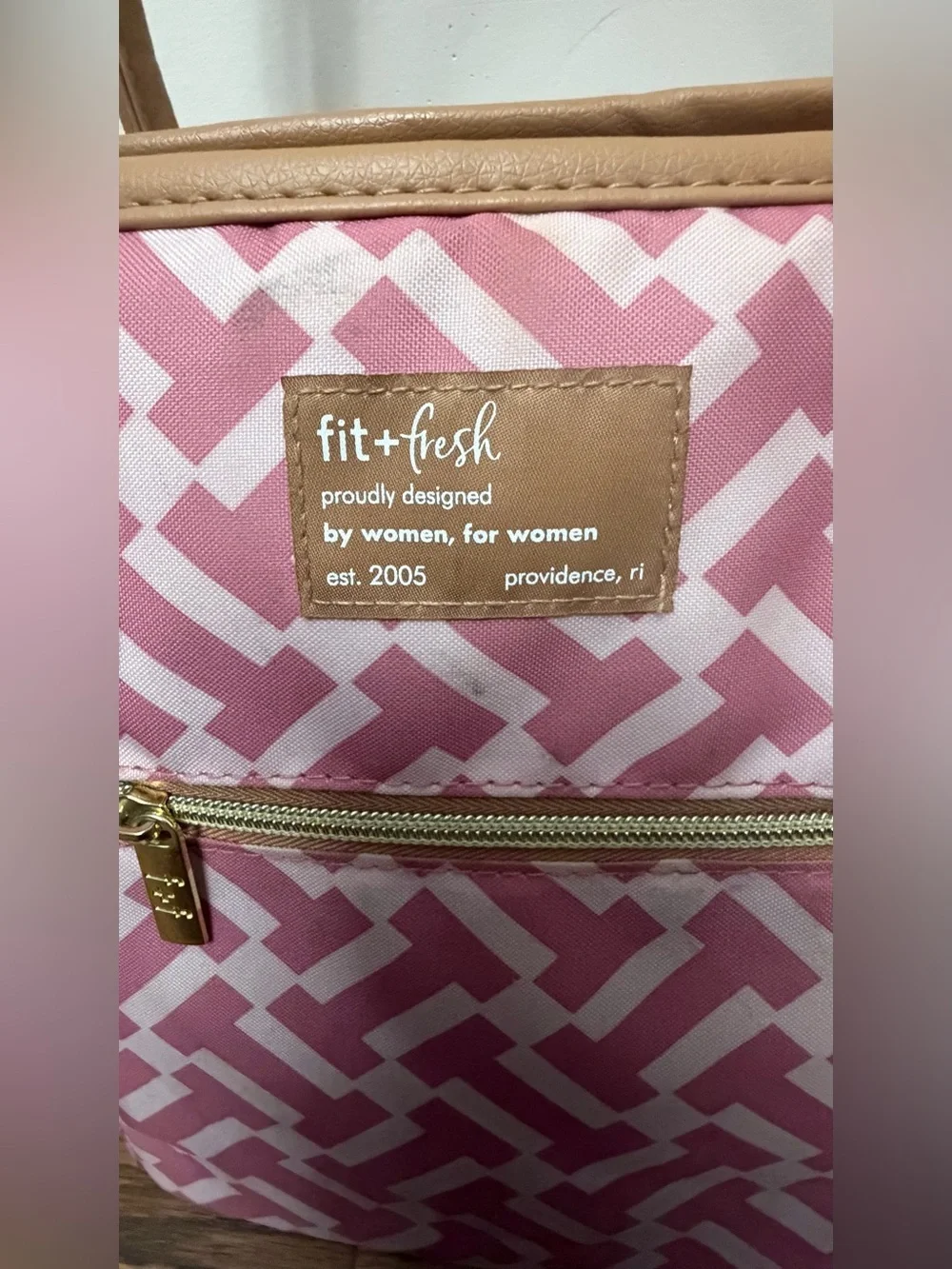 Fit & Fresh Beechwood Lunch Bag for Women, Women's Large Reusable Lunch Tote